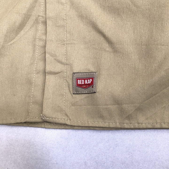 レッドキャップ Red Kap 半袖シャツ ワークシャツ ベージュ 無地 メンズ2XL