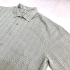 バティックベイ Batik Bay 半袖シャツ チェック グレー メンズ2XL