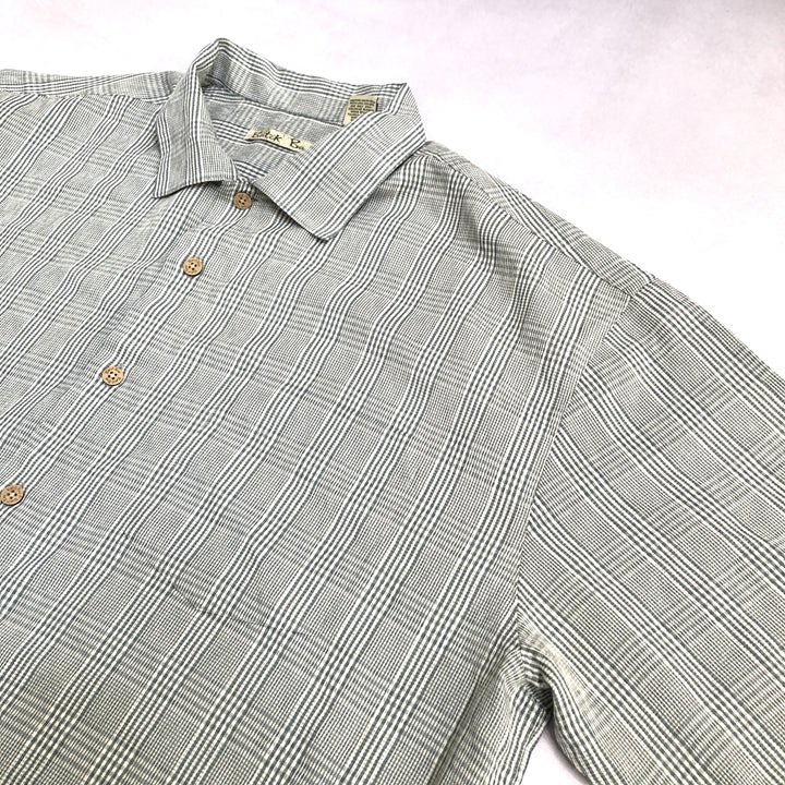 バティックベイ Batik Bay 半袖シャツ チェック グレー メンズ2XL