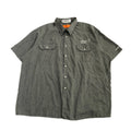 レッドキャップ Red Kap 半袖シャツ ワークシャツ 企業ロゴ ネイビー メンズ4XL