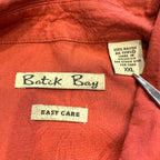 バティックベイ Batik Bay 半袖シャツ アロハシャツ レッド 赤 総柄 メンズXXL