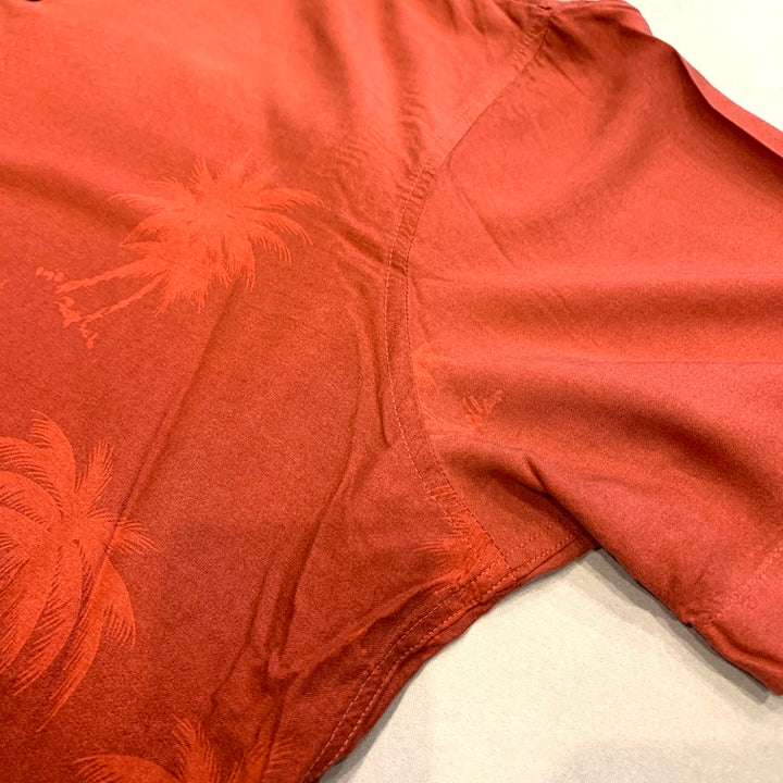 バティックベイ Batik Bay 半袖シャツ アロハシャツ レッド 赤 総柄 メンズXXL
