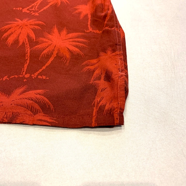 バティックベイ Batik Bay 半袖シャツ アロハシャツ レッド 赤 総柄 メンズXXL