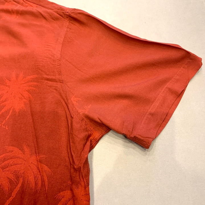バティックベイ Batik Bay 半袖シャツ アロハシャツ レッド 赤 総柄 メンズXXL