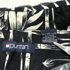 ピューリタン Puritan 半袖シャツ アロハシャツ ブラック 黒 総柄 メンズ3XL