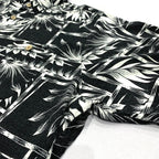 ピューリタン Puritan 半袖シャツ アロハシャツ ブラック 黒 総柄 メンズ3XL