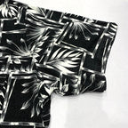 ピューリタン Puritan 半袖シャツ アロハシャツ ブラック 黒 総柄 メンズ3XL