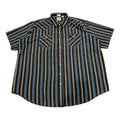 エリーキャトルマン Ely Cattleman 半袖シャツ ストライプ ウエスタン メンズ3XL