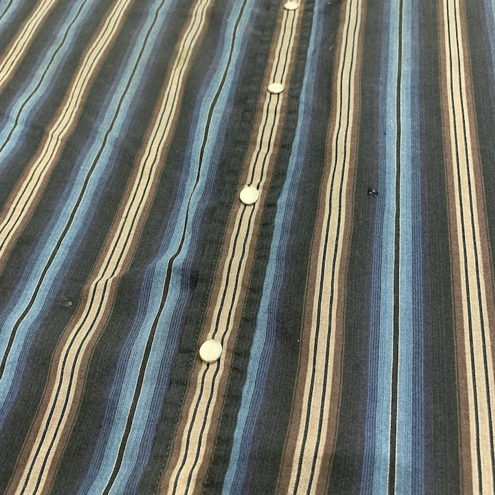 エリーキャトルマン Ely Cattleman 半袖シャツ ストライプ ウエスタン メンズ3XL