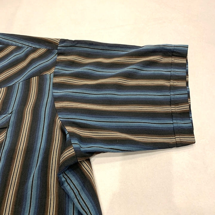 エリーキャトルマン Ely Cattleman 半袖シャツ ストライプ ウエスタン メンズ3XL