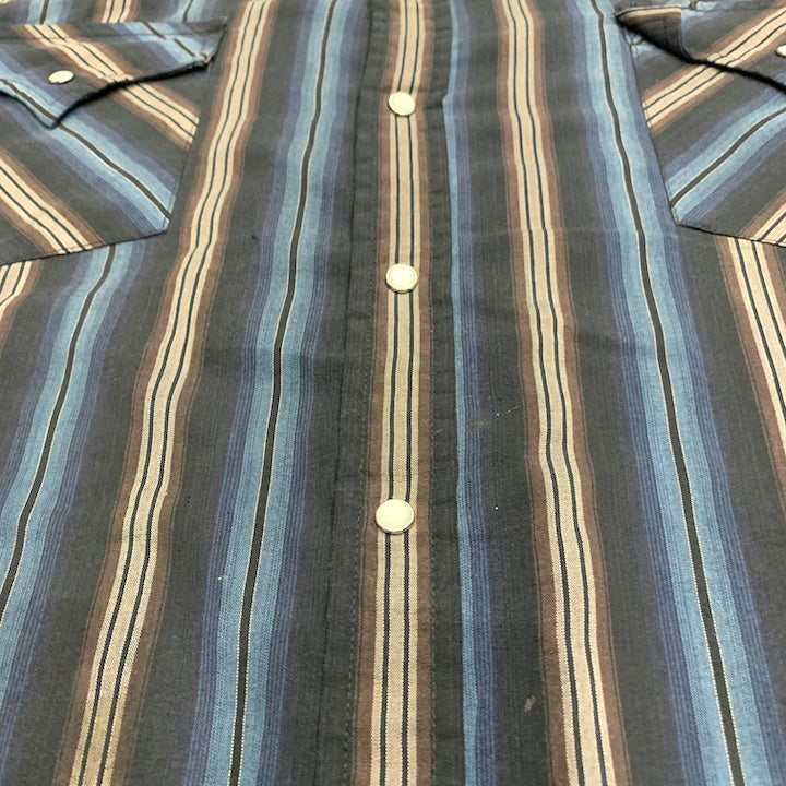 エリーキャトルマン Ely Cattleman 半袖シャツ ストライプ ウエスタン メンズ3XL