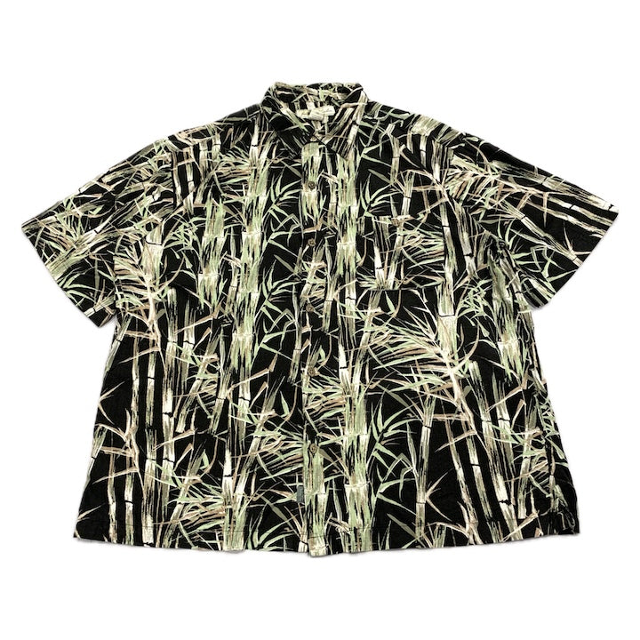ノーブランド 古着 半袖シャツ 柄 オーバーサイズ XXL