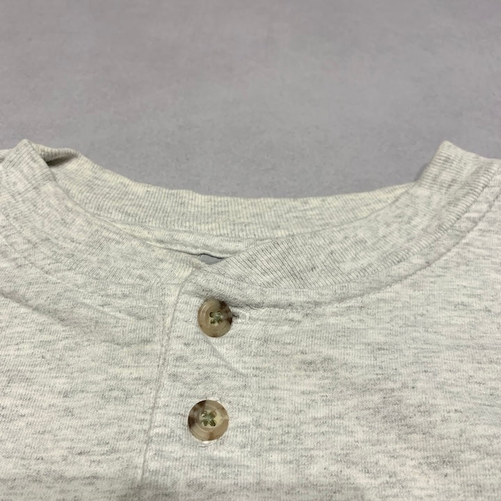 カーハート Carhartt ロンT ヘンリーネック ライトグレー メンズXXL