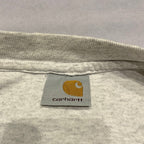 カーハート Carhartt ロンT ヘンリーネック ライトグレー メンズXXL