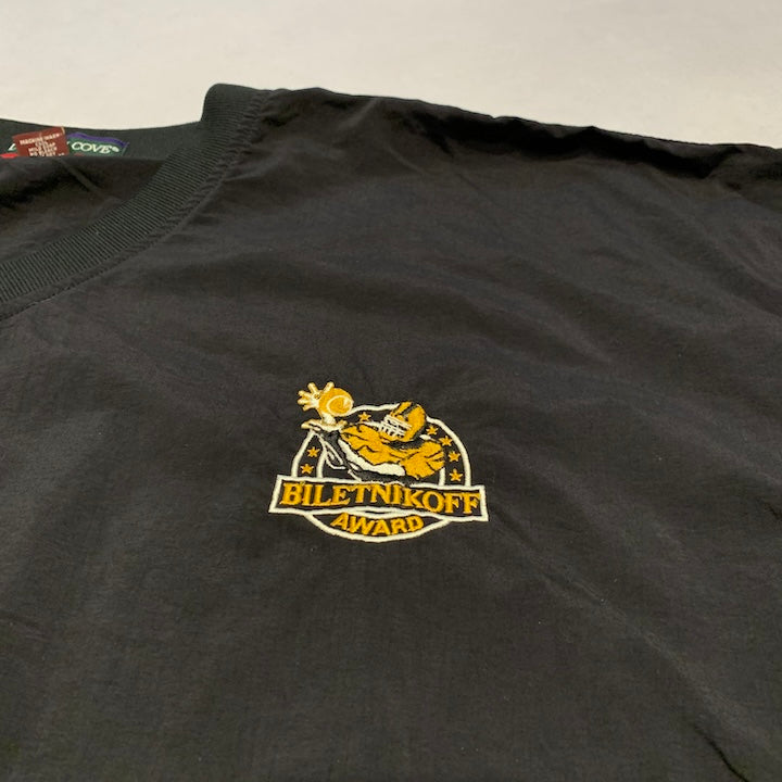 スポーツミックス ナイロンプルオーバー ビレトニコフ ブラック メンズ2XL