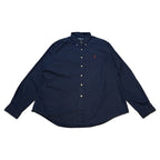 ラルフローレン Ralph Lauren 長袖シャツ ネイビー 刺繍ロゴ メンズXXL