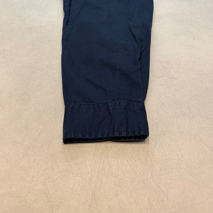 ラルフローレン Ralph Lauren 長袖シャツ ネイビー 刺繍ロゴ メンズXXL