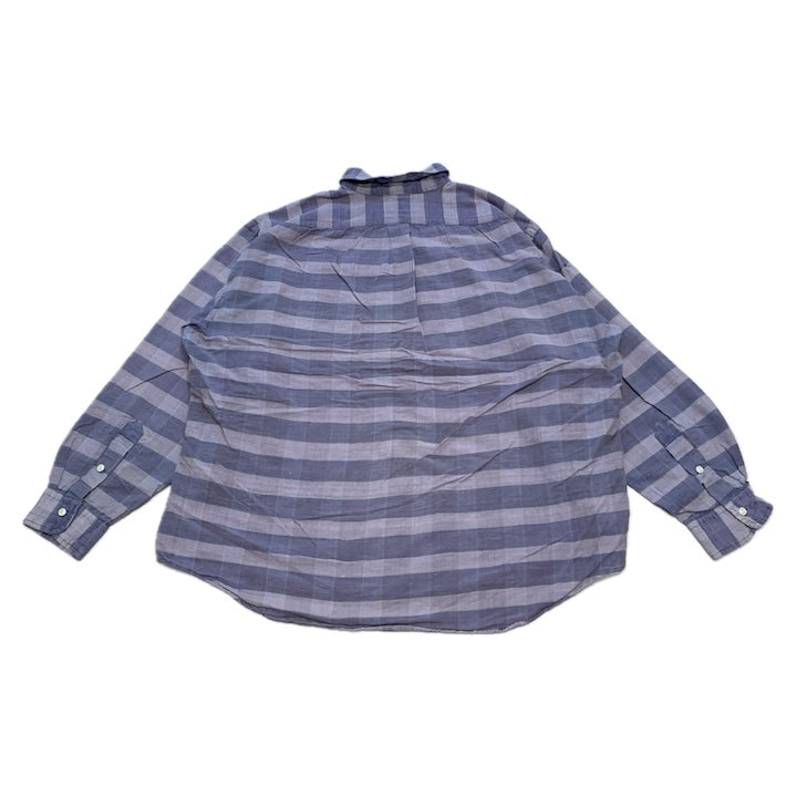 ラルフローレン Ralph Lauren 長袖シャツ ボーダー パープル メンズXXL