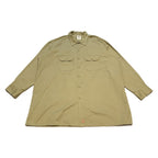 ディッキーズ Dickies 長袖シャツ ワークシャツ ベージュ メンズ3XL