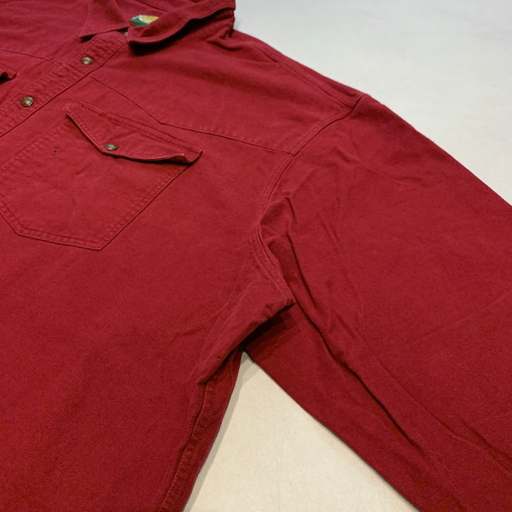 カベラス Cabela's 長袖シャツ ワークシャツ えんじ メンズ3XL