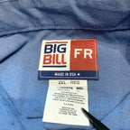 ビッグビル BIG BILL 長袖シャツ ワークシャツ USA製 ブルー メンズXXL