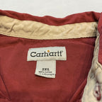 カーハート Carhartt 長袖シャツ 刺繍ロゴ えんじ メンズXL