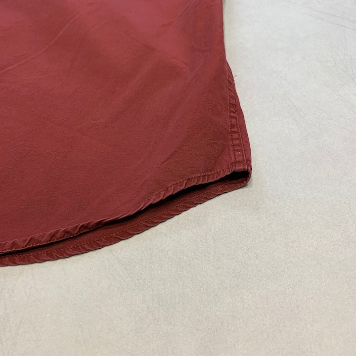 カーハート Carhartt 長袖シャツ 刺繍ロゴ えんじ メンズXL