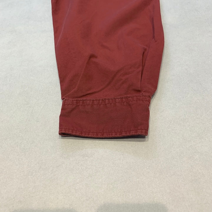 カーハート Carhartt 長袖シャツ 刺繍ロゴ えんじ メンズXL