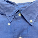 ラルフローレン Ralph Lauren 長袖シャツ 刺繍ロゴ ブルー メンズXL