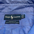 ラルフローレン Ralph Lauren 長袖シャツ 刺繍ロゴ ブルー メンズXL