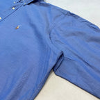ラルフローレン Ralph Lauren 長袖シャツ 刺繍ロゴ ブルー メンズXL