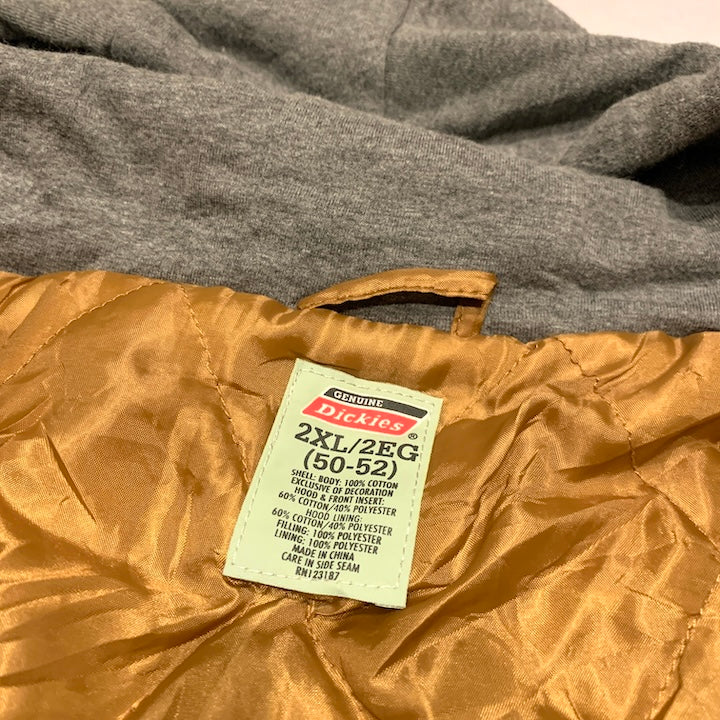 ディッキーズ Dickies ワークジャケット フード付き ブラウン メンズ2XL