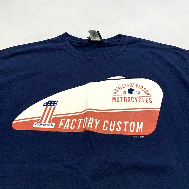 ハーレーダビッドソン Harley-Davidson Tシャツ ファクトリーカスタム メンズL