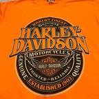 ハーレーダビッドソン Harley-Davidson Tシャツ ブラックヒルズ 橙 メンズM