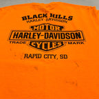 ハーレーダビッドソン Harley-Davidson Tシャツ ブラックヒルズ 橙 メンズM