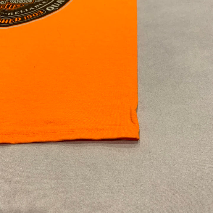 ハーレーダビッドソン Harley-Davidson Tシャツ ブラックヒルズ 橙 メンズM