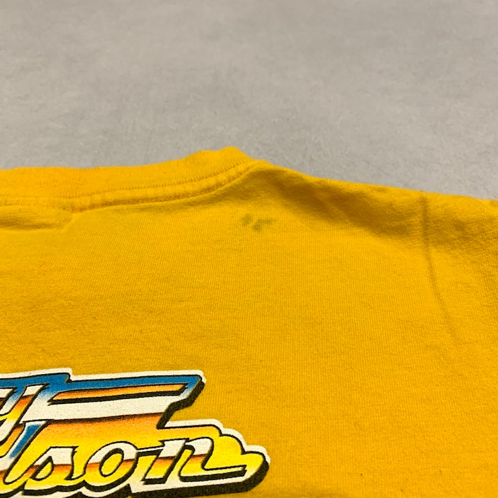 ハーレーダビッドソン Harley-Davidson Tシャツ USA製 クウェート 黄 メンズM