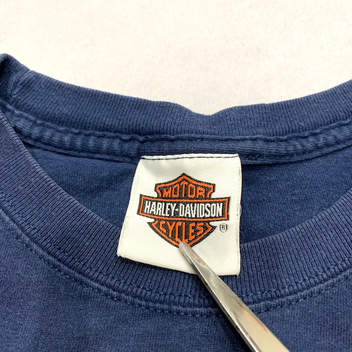 ハーレーダビッドソン Harley-Davidson Tシャツ MILE HIGH 紺 メンズM