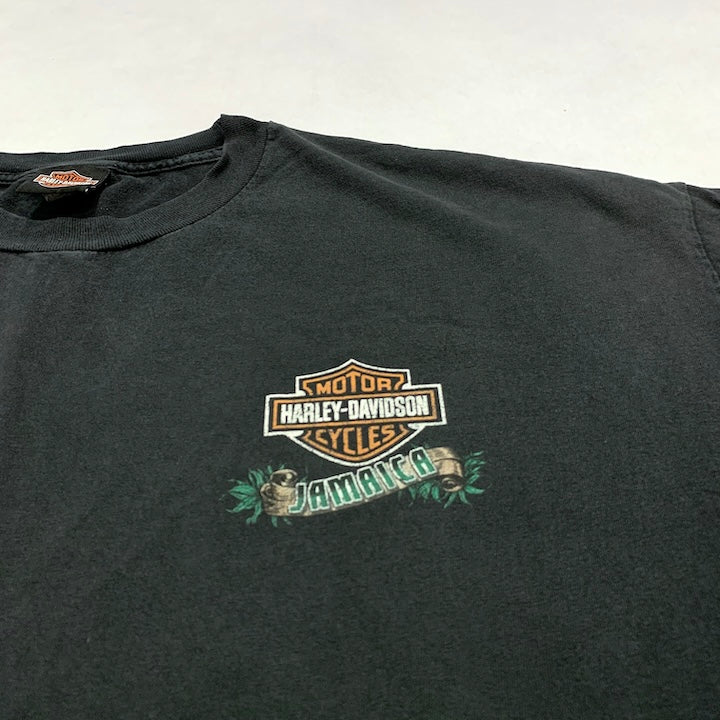 ハーレーダビッドソン Harley-Davidson Tシャツ ジャマイカ 黒 メンズ3XL