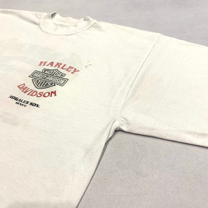 ハーレーダビッドソン Harley-Davidson Tシャツ ホワイト 白 無地 メンズL