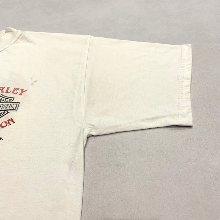 ハーレーダビッドソン Harley-Davidson Tシャツ ホワイト 白 無地 メンズL
