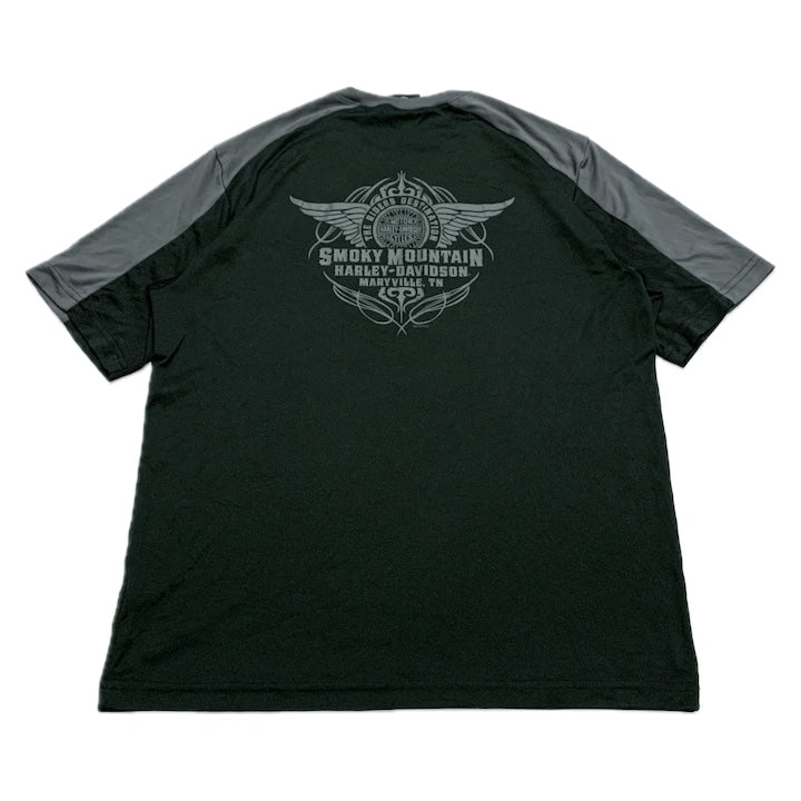 ハーレーダビッドソン 古着 Tシャツ スモーキーマウンテン ポリエステル L