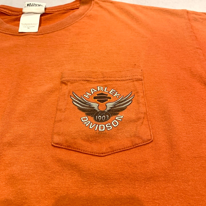 ハーレーダビッドソン Harley-Davidson Tシャツ USA製 Hanes 黒 メンズXL