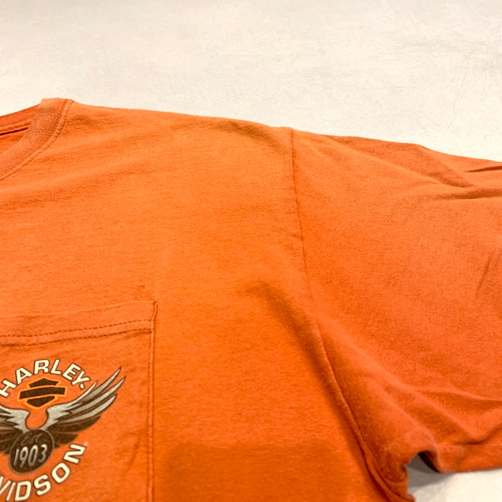ハーレーダビッドソン Harley-Davidson Tシャツ USA製 Hanes 黒 メンズXL