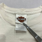 ハーレーダビッドソン Harley-Davidson Tシャツ USA製 COLLIER 白 メンズL