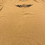 ハーレーダビッドソン Harley-Davidson Tシャツ USA製 刺繍ロゴ 黒 メンズL