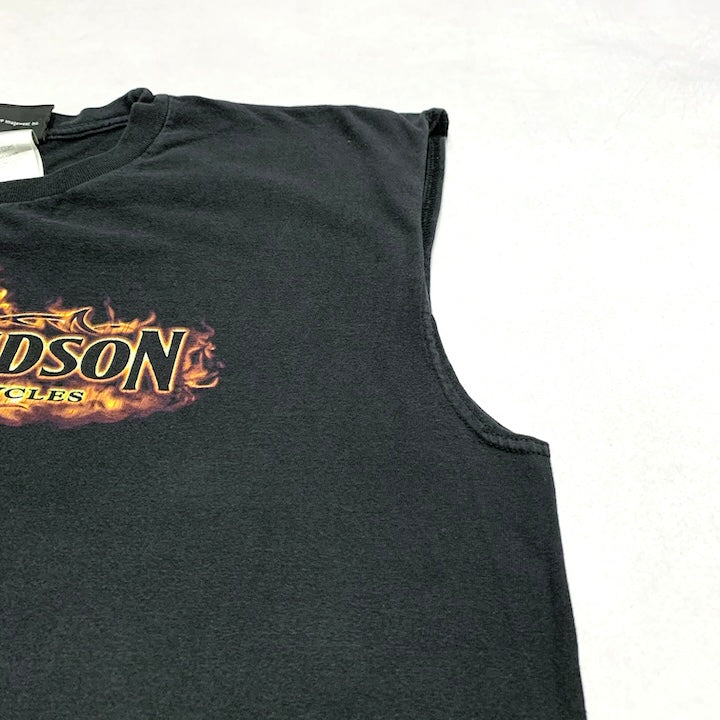 ハーレーダビッドソン Harley-Davidson ノースリーブ ラスベガス 黒 メンズXL