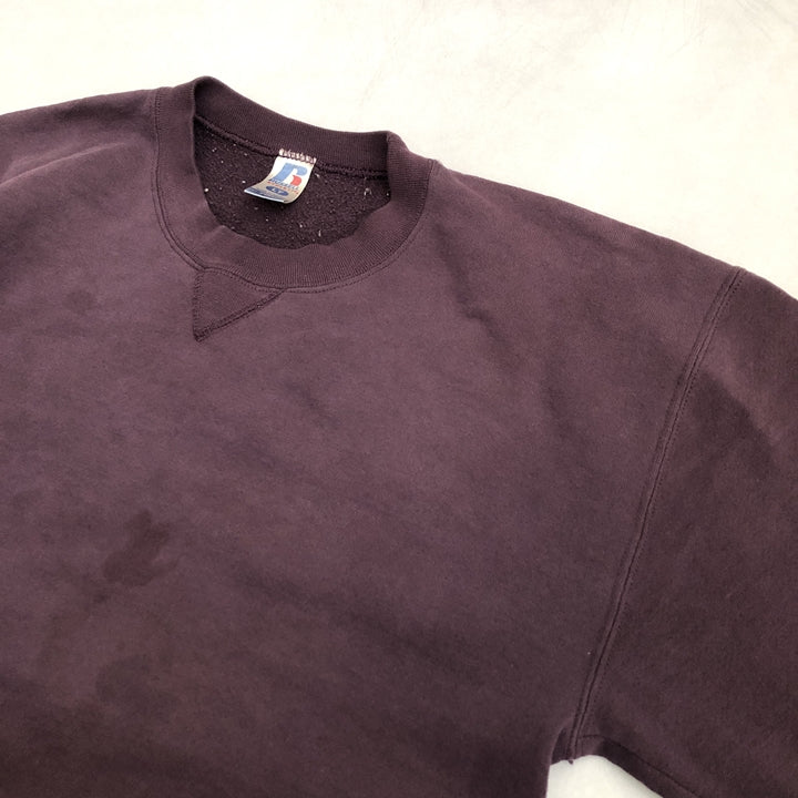 ラッセルアスレティック 古着 スウェット パープル 無地 L