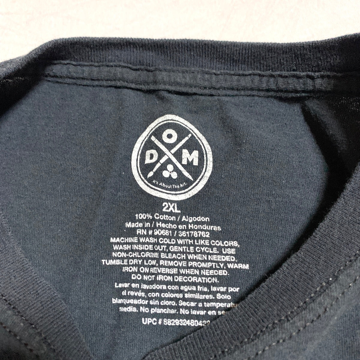ドム DOM Tシャツ ビッグプリント ブラック メンズXXL