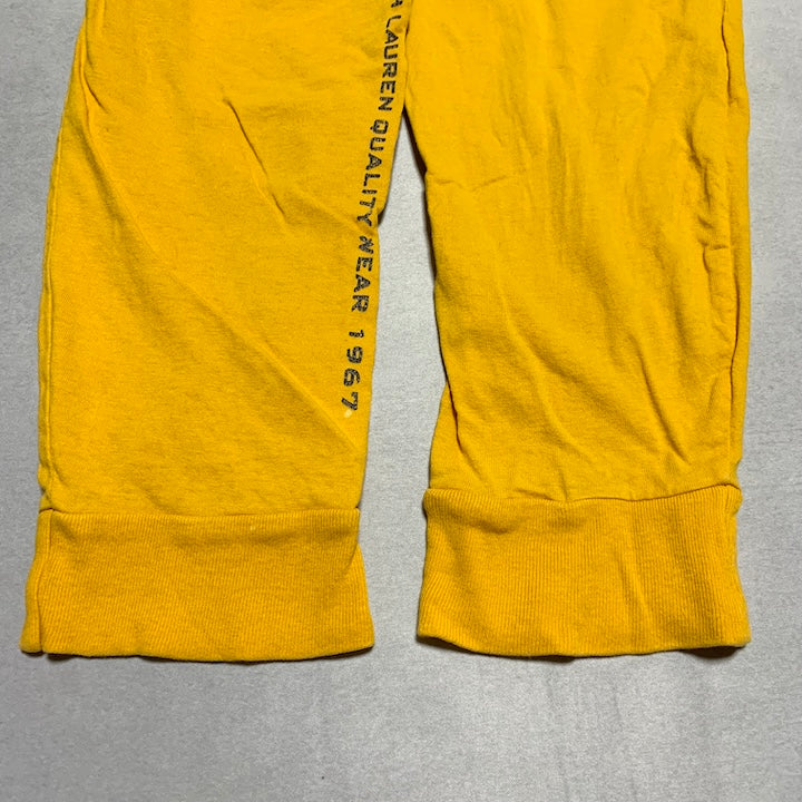 ポロジーンズカンパニー 古着 ロンT イエロー ビッグロゴ XL